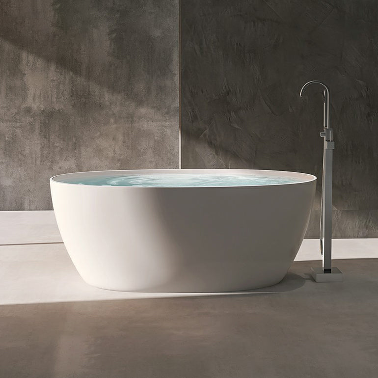 Modern Style Freestanding Bathtub Single Oval Acrylic Bathtub for Bathroom