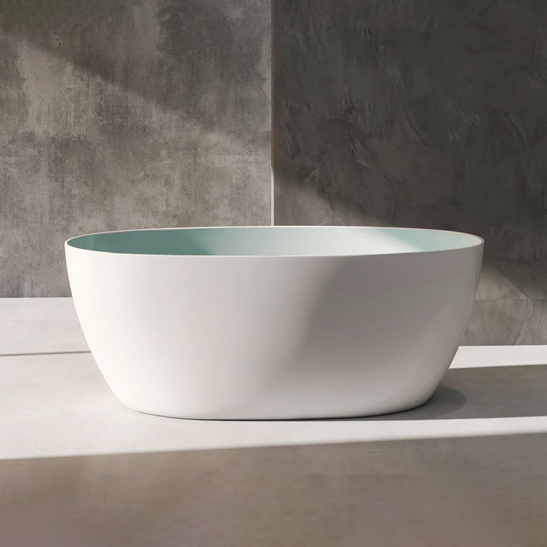 Modern Style Freestanding Bathtub Single Oval Acrylic Bathtub for Bathroom