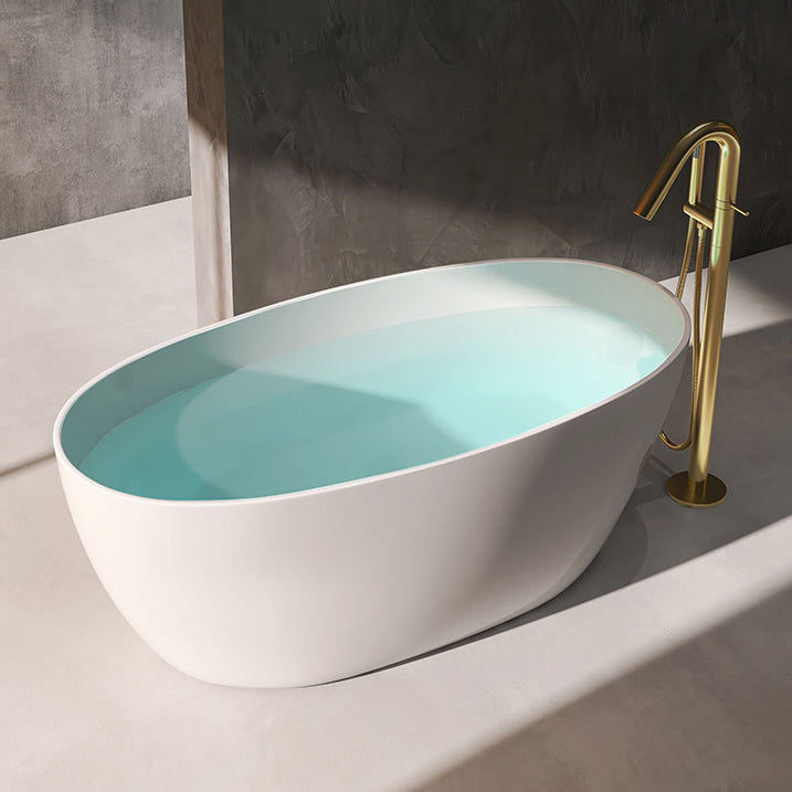 Modern Style Freestanding Bathtub Single Oval Acrylic Bathtub for Bathroom