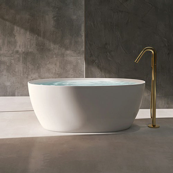 Modern Style Freestanding Bathtub Single Oval Acrylic Bathtub for Bathroom