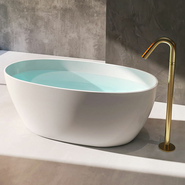Modern Style Freestanding Bathtub Single Oval Acrylic Bathtub for Bathroom