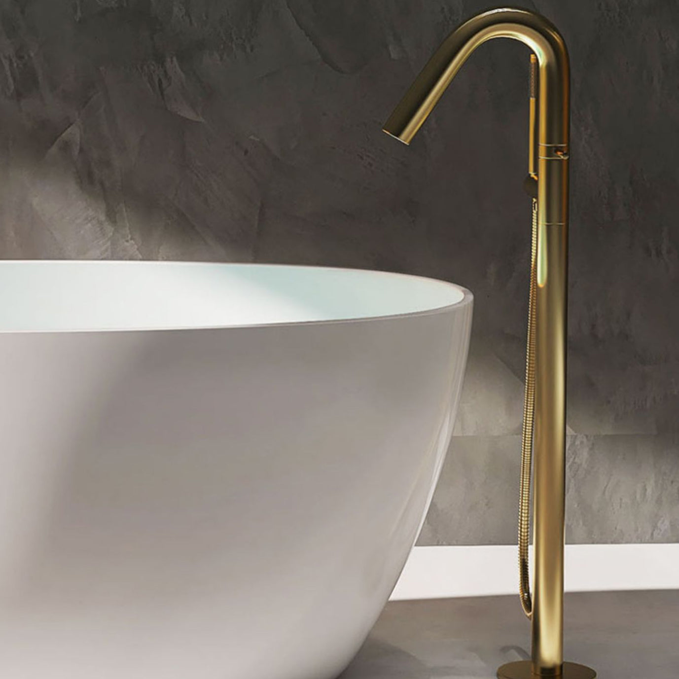 Modern Style Freestanding Bathtub Single Oval Acrylic Bathtub for Bathroom