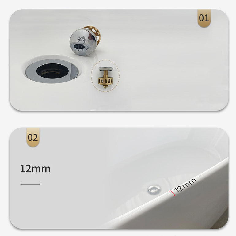 Modern Style Freestanding Bathtub Single Oval Acrylic Bathtub for Bathroom
