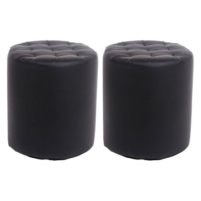 Dark Brown Modern Pouf Stain Resistant Round Pouf for Drawing Room