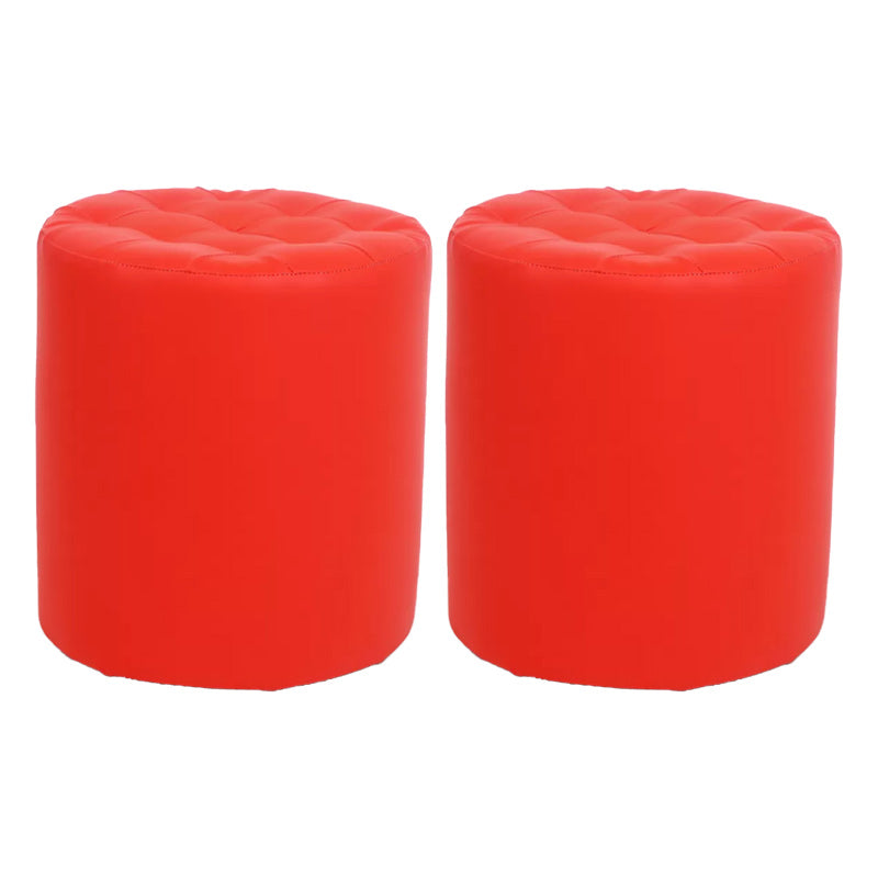 Dark Brown Modern Pouf Stain Resistant Round Pouf for Drawing Room