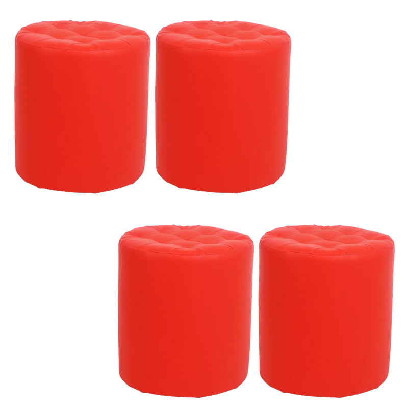 Dark Brown Modern Pouf Stain Resistant Round Pouf for Drawing Room