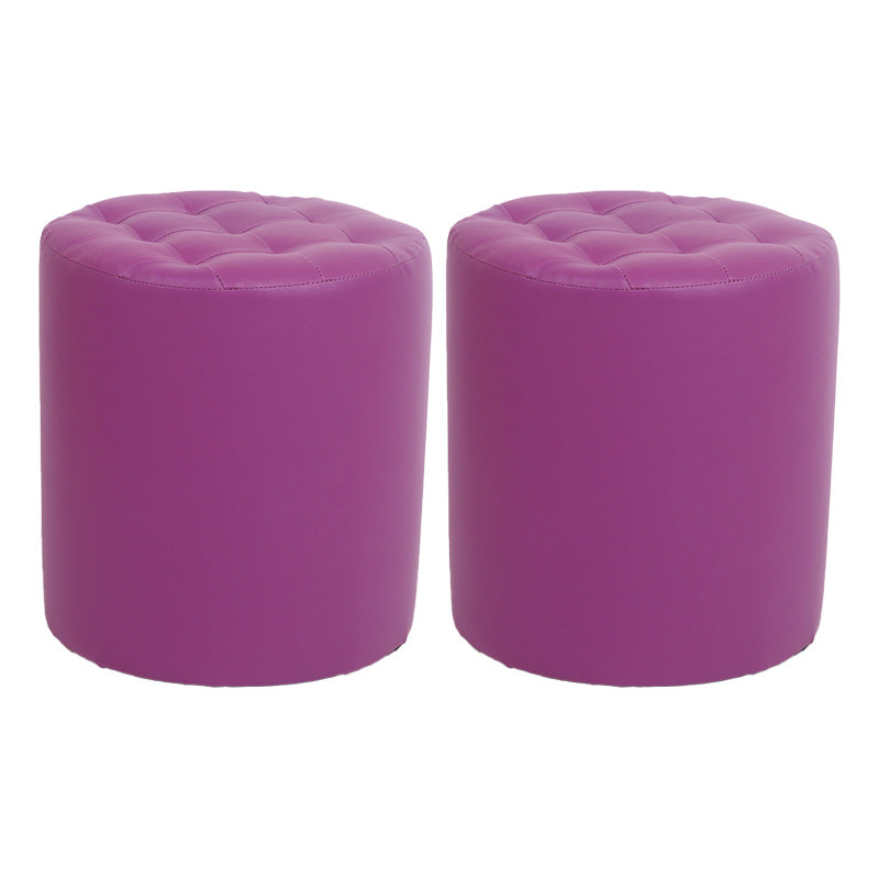 Dark Brown Modern Pouf Stain Resistant Round Pouf for Drawing Room