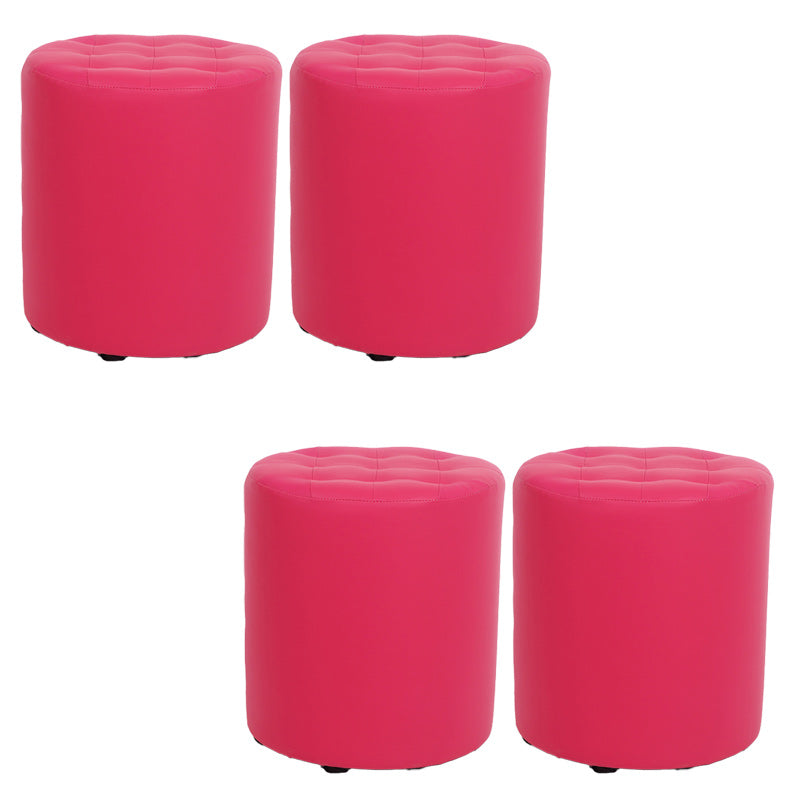 Dark Brown Modern Pouf Stain Resistant Round Pouf for Drawing Room