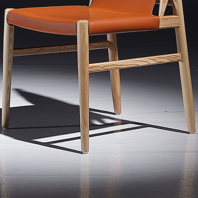 Contemporary Kitchen Dining Side Chair Armless Faux Leather Dining Room Chair