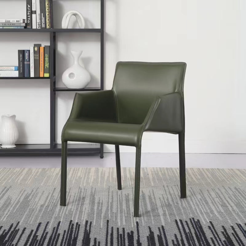 Kitchen Faux Leather Dining Chair Dining Room Upholstered Arm Chair