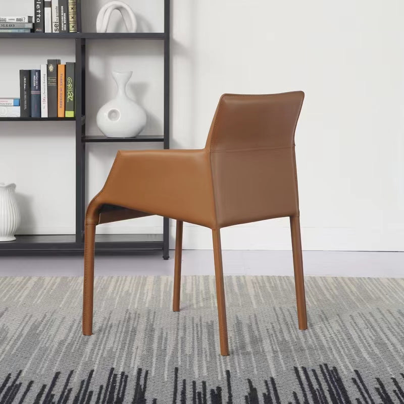 Kitchen Faux Leather Dining Chair Dining Room Upholstered Arm Chair