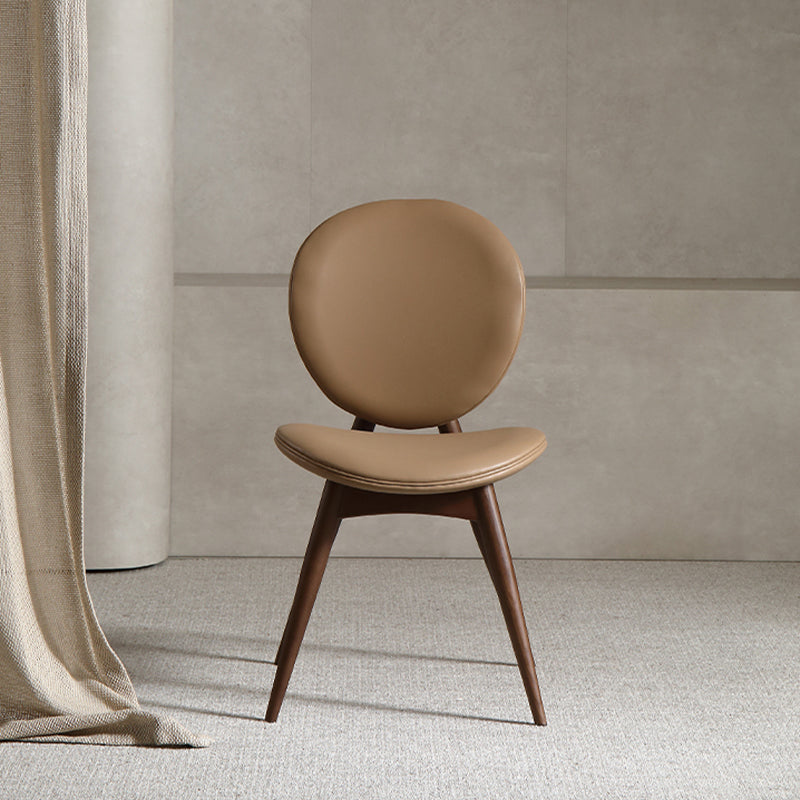 Contemporary Solid Wood Side Chair Upholstered Armless Dining Chair