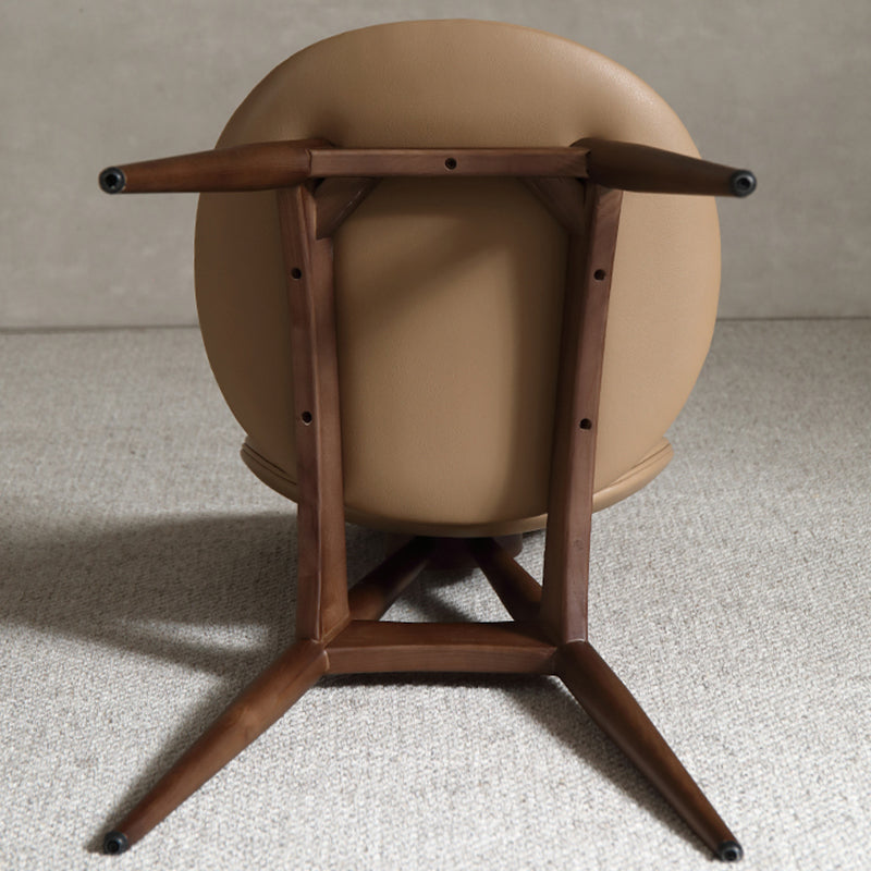 Contemporary Solid Wood Side Chair Upholstered Armless Dining Chair