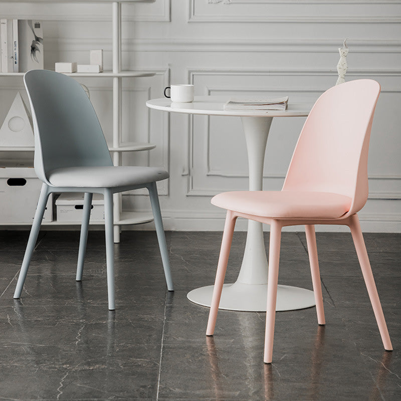 Kitchen Faux Leather Side Chair Modern Style Parsons Armless Chair Set