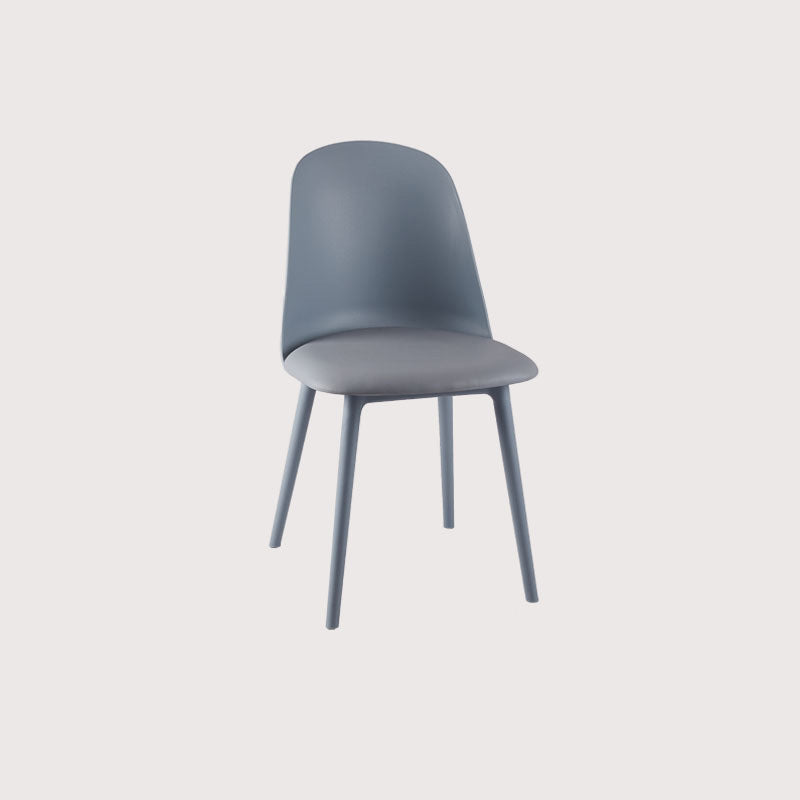 Kitchen Faux Leather Side Chair Modern Style Parsons Armless Chair Set