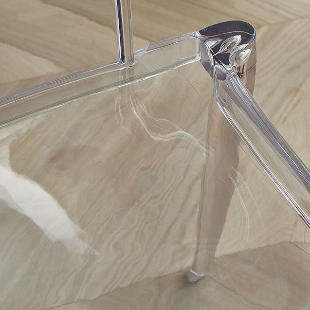 Slat Back Dining Side Chair Contemporary Plastic Dining Arm Chair