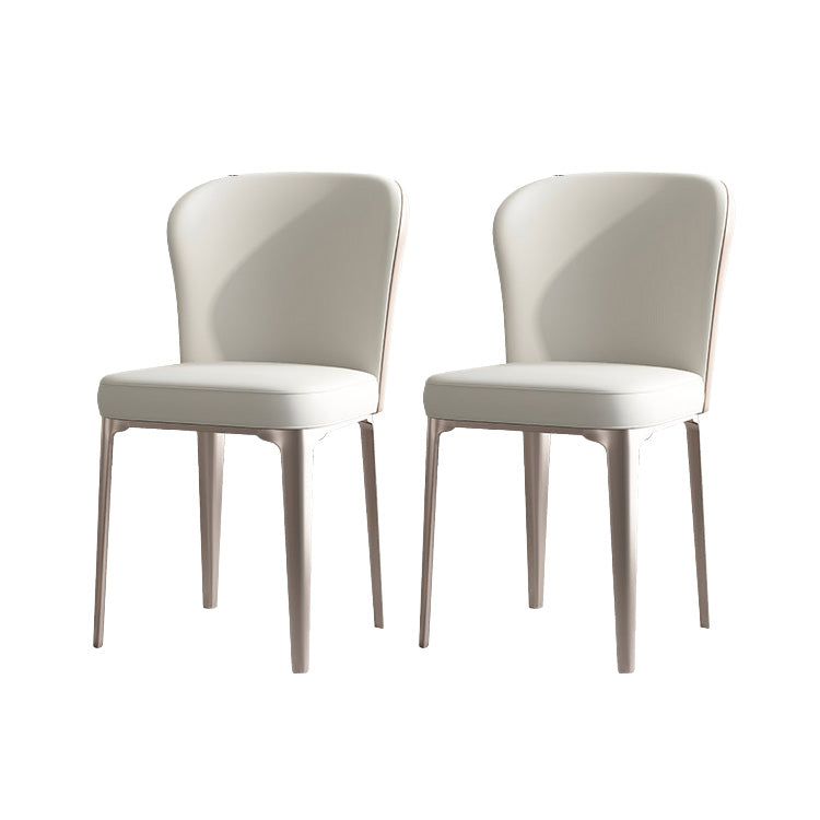 Dining Room Upholstered Armless Chair Home Metal Legs Dining Chair