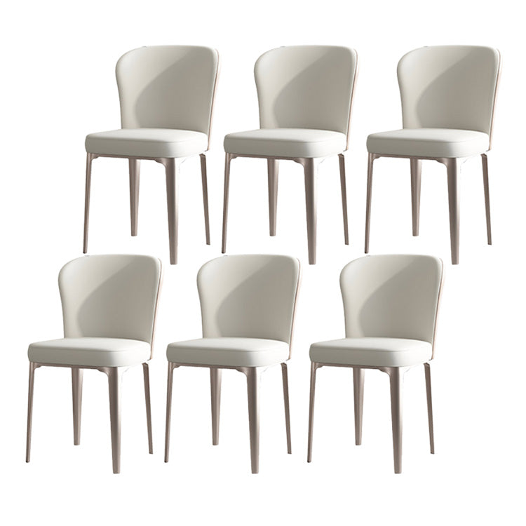 Dining Room Upholstered Armless Chair Home Metal Legs Dining Chair