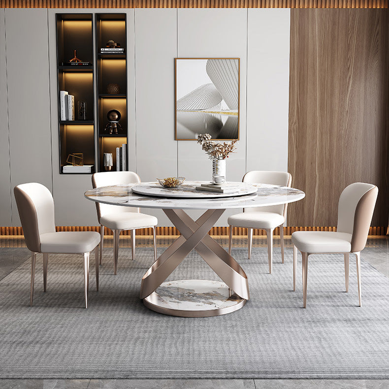 Dining Room Upholstered Armless Chair Home Metal Legs Dining Chair