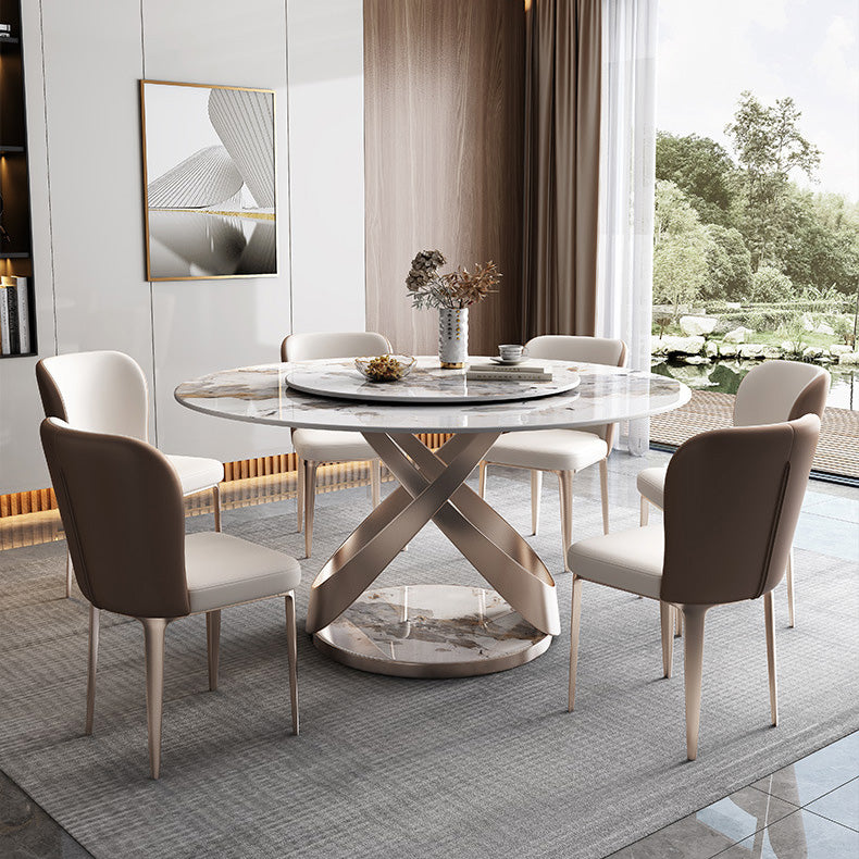 Dining Room Upholstered Armless Chair Home Metal Legs Dining Chair