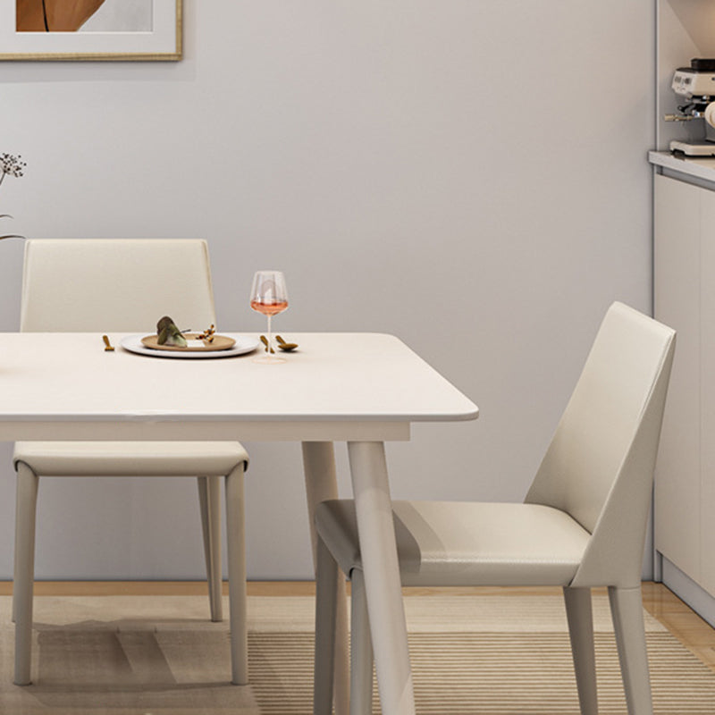 White Dining Room Table Sintered Stone Dining Table for Kitchen