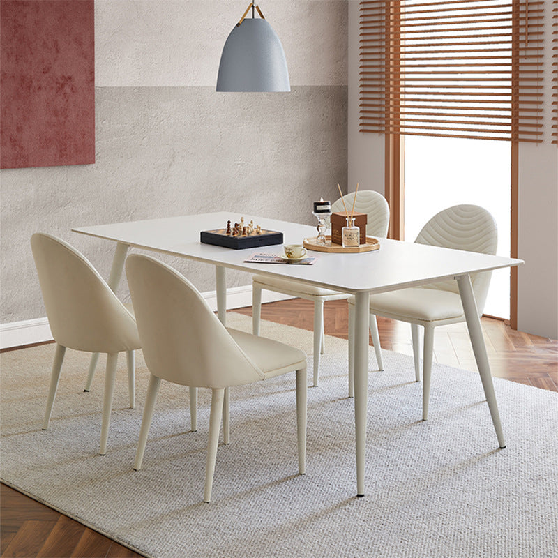 Industrial 4 Legs Dining Room Sintered Stone Dining Table for Kitchen