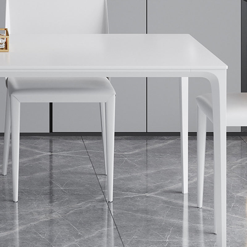 Industrial Dining Room Table Rectangle Stone Dinette Table for Home