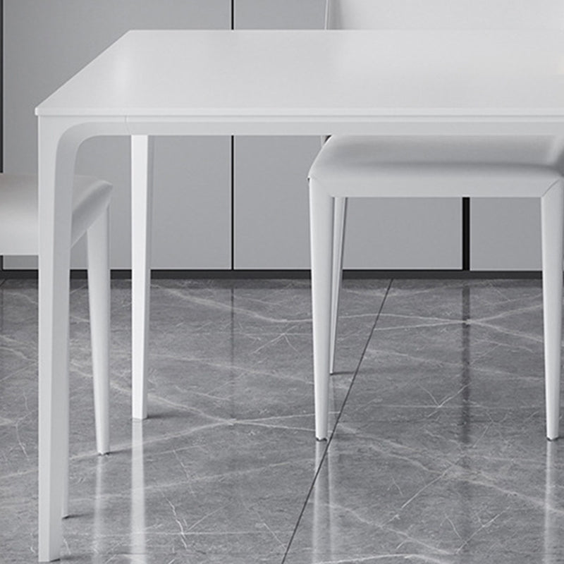 Industrial Dining Room Table Rectangle Stone Dinette Table for Home