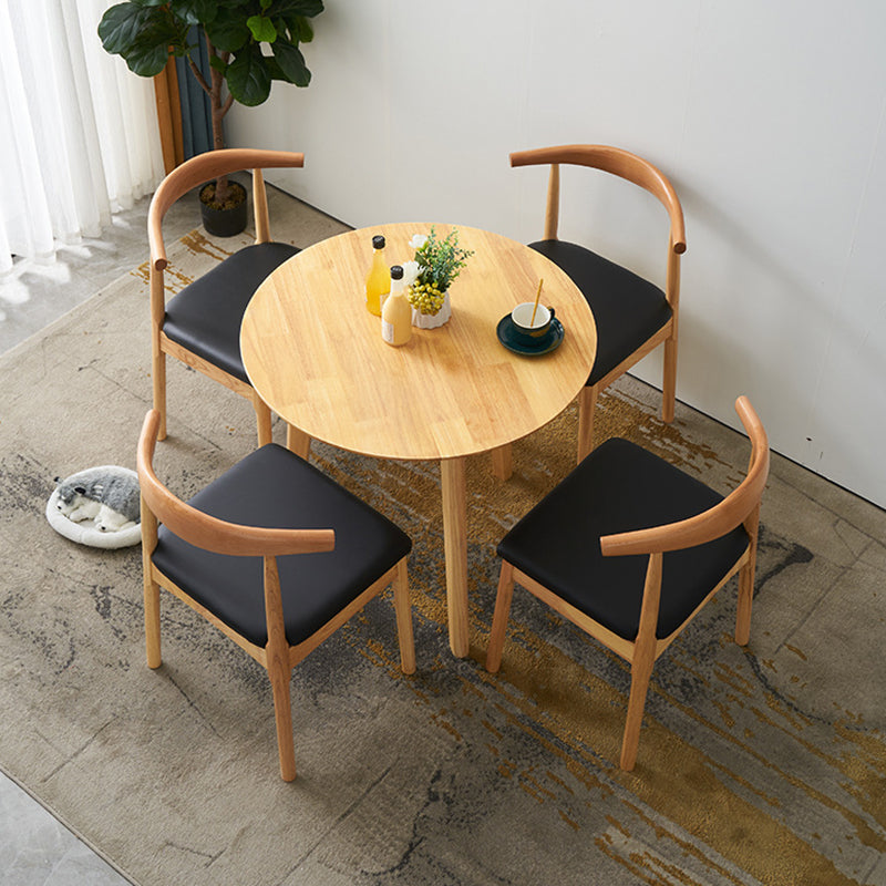 Rubberwood Solid Wood Dining Table Round Dining Table for Dining Room