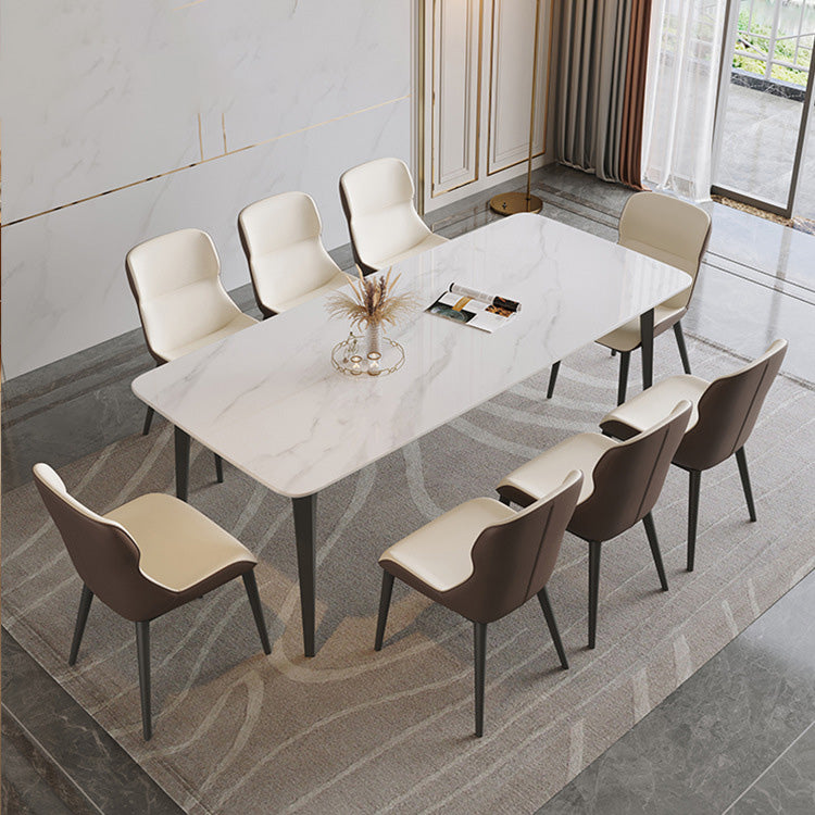 Simplicity Style Furniture Rectangle Stone Dining Room Table for Home