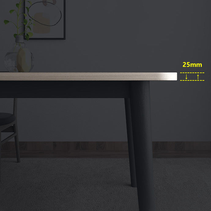 Simplicity Style Furniture Rectangle Solid Wood Dining Room Table in Brown