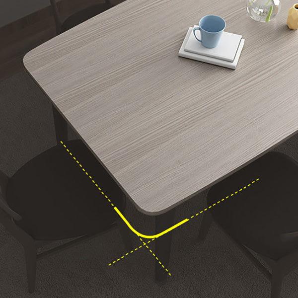 Simplicity Style Furniture Rectangle Solid Wood Dining Room Table in Brown