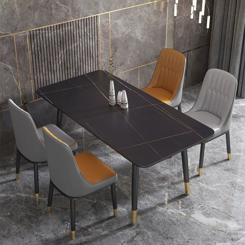 Simplicity Furniture Rectangle Stone Dining Room Table for Dining Room