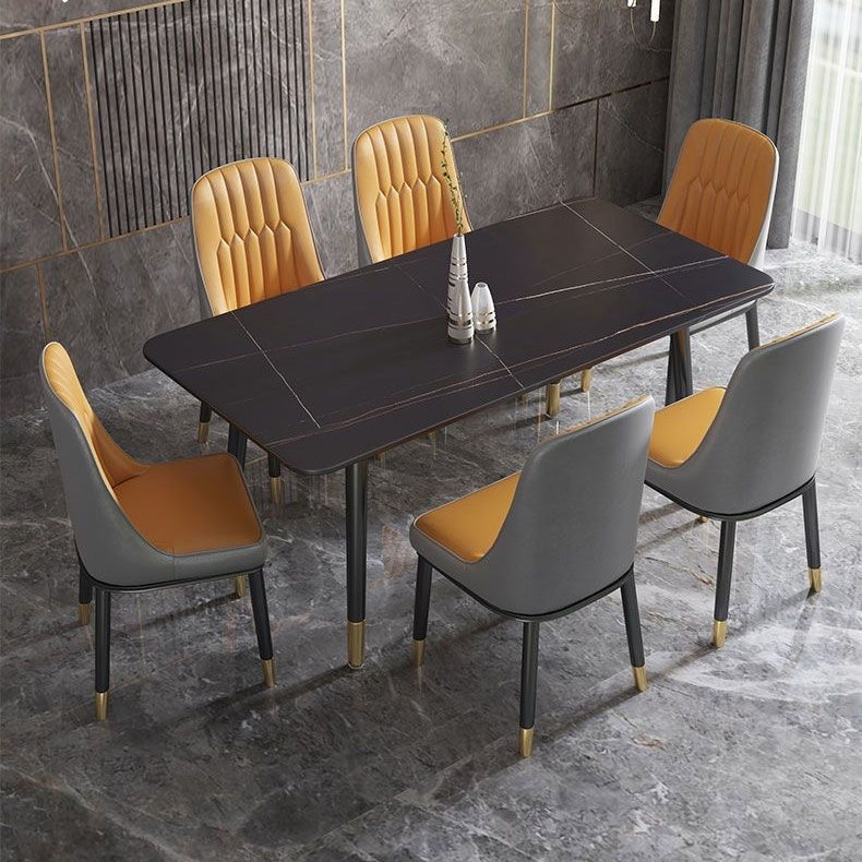 Simplicity Furniture Rectangle Stone Dining Room Table for Dining Room