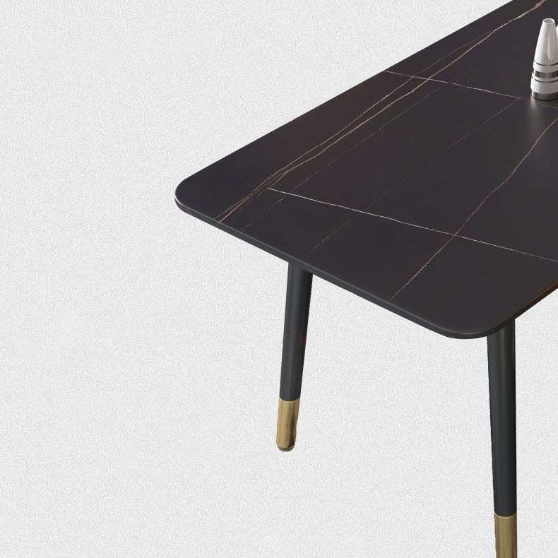 Simplicity Furniture Rectangle Stone Dining Room Table for Dining Room