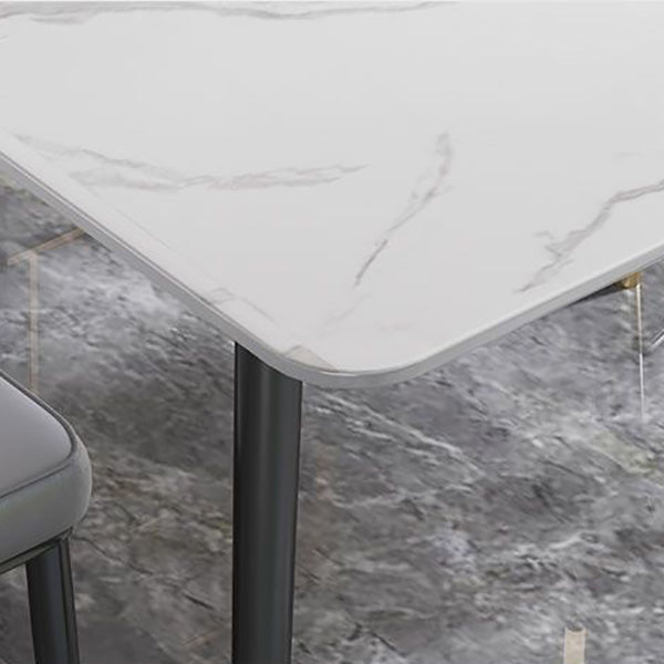 Simplicity Furniture Rectangle Stone Dining Room Table for Dining Room