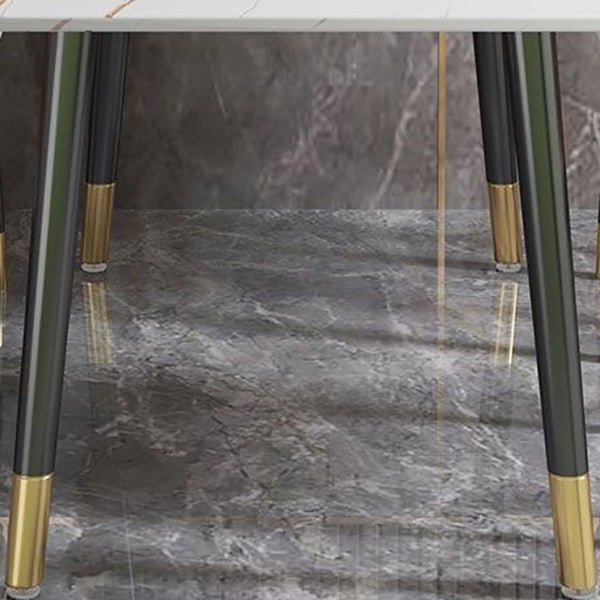 Simplicity Furniture Rectangle Stone Dining Room Table for Dining Room