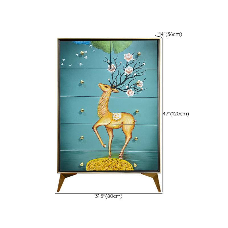 Classic Glam Lingerie Chest Wood Vertical Storage Chest with Drawers for Bedroom