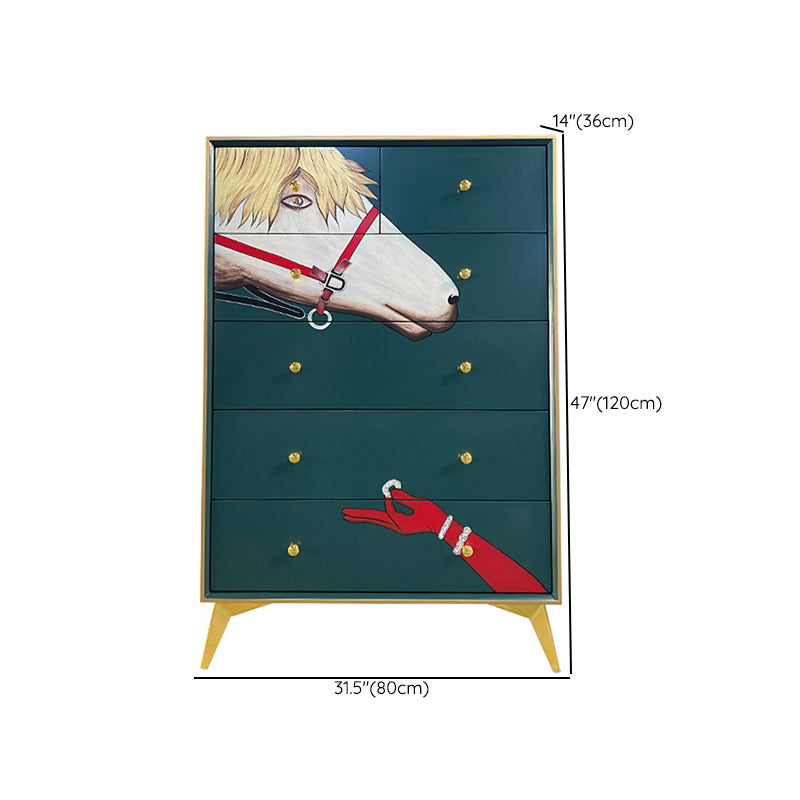 Classic Glam Lingerie Chest Wood Vertical Storage Chest with Drawers for Bedroom