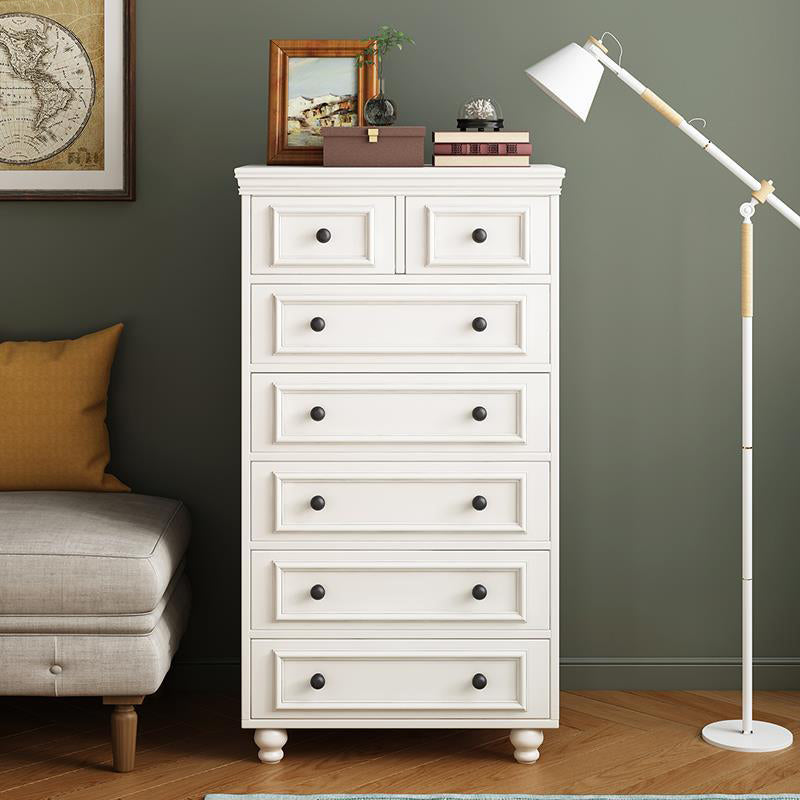 American Traditional Vertical Lingerie Chest Wood Storage Chest for Bedroom