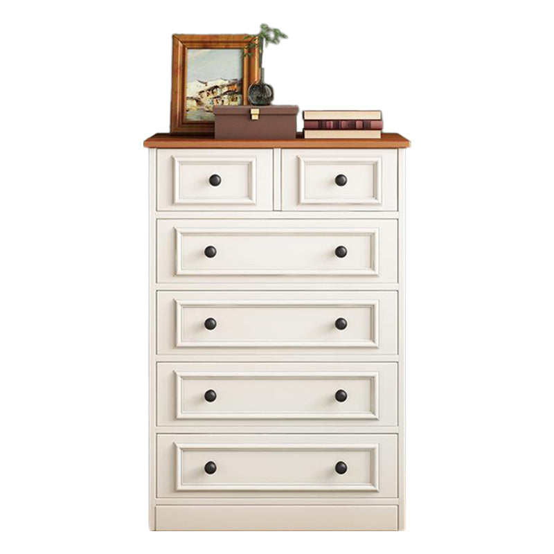 American Traditional Vertical Lingerie Chest Wood Storage Chest for Bedroom