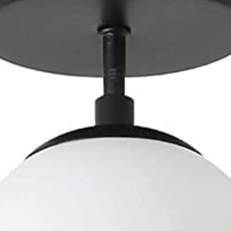 White Globe Shaded Ceiling Light Modernism Flush Mount Lighting for Foyer