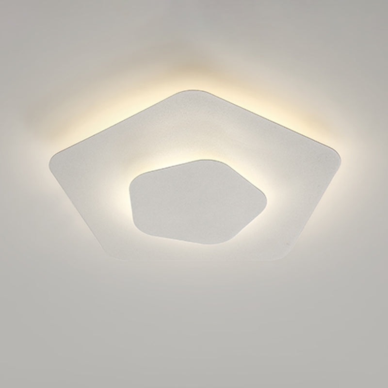 LED Modern Metal Flush Mount Geometric Shape Ceiling Light for Bedroom