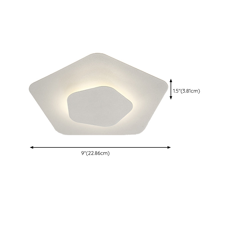 LED Modern Metal Flush Mount Geometric Shape Ceiling Light for Bedroom