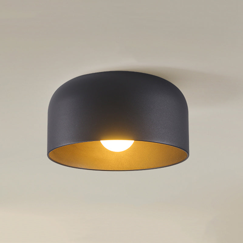 Iron 1 - Light Flush Mount Ceiling Lights Geometric Ceiling Flush in Black / White