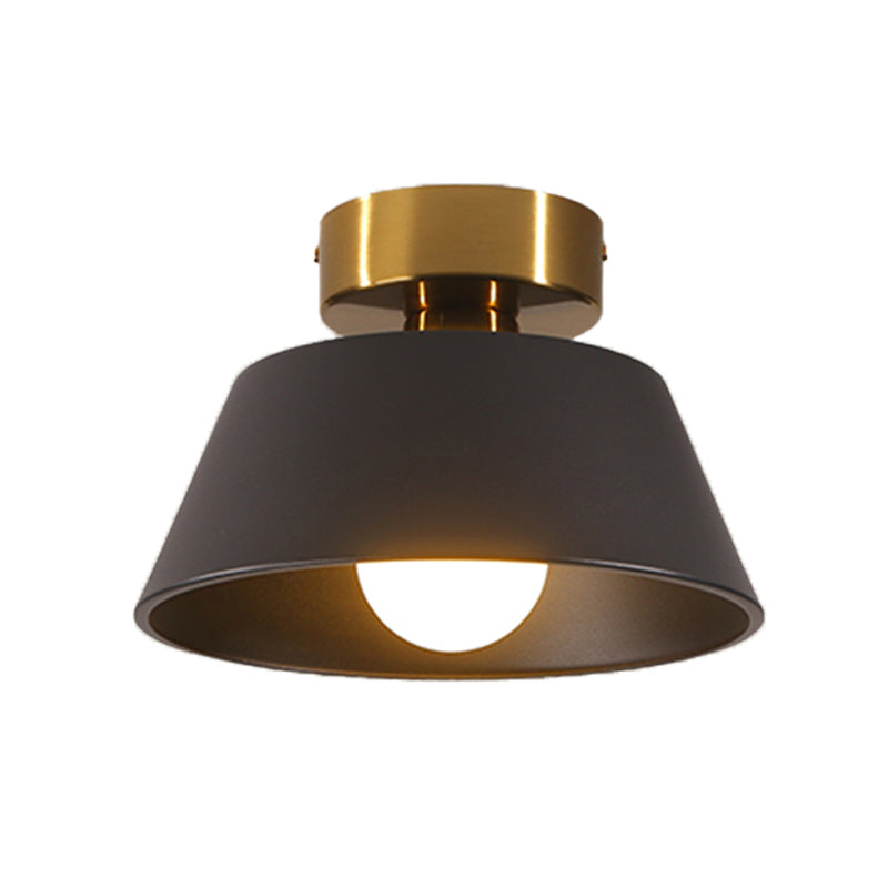 Iron 1 - Light Flush Mount Ceiling Lights Geometric Ceiling Flush in Black / White