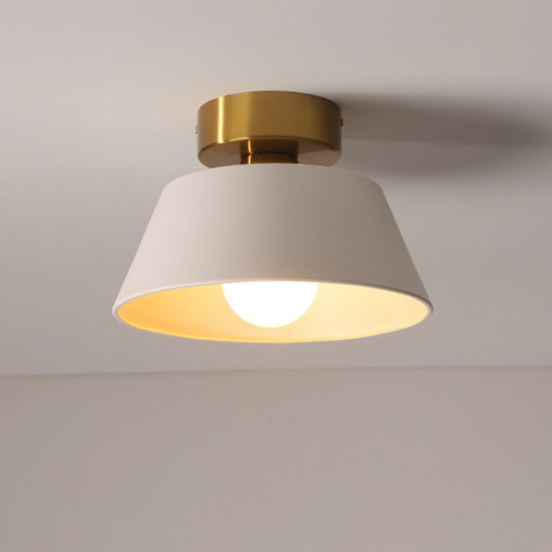 Iron 1 - Light Flush Mount Ceiling Lights Geometric Ceiling Flush in Black / White