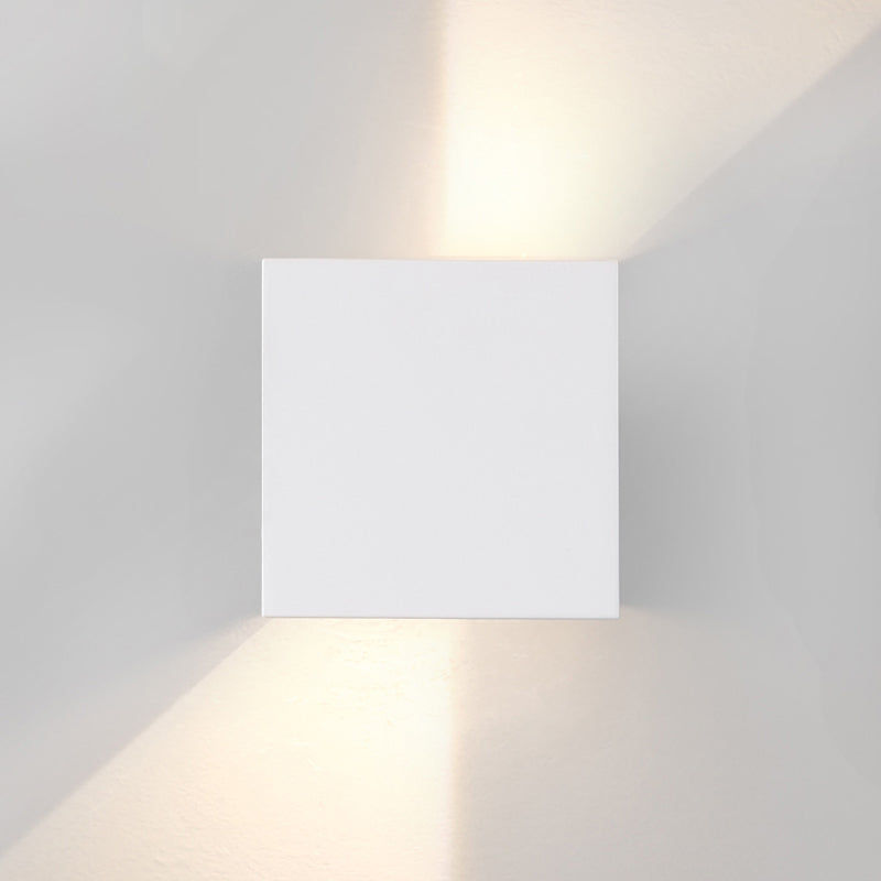 Minimalism Wall Sconce Square Wall Light Fixture with Metal Shade for Bedroom