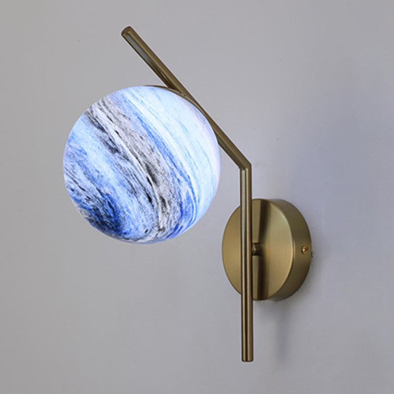Modernist Wall Sconce Globe Glass Wall Light Fixture for Dining Room