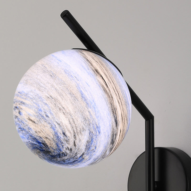 Modernist Wall Sconce Globe Glass Wall Light Fixture for Dining Room